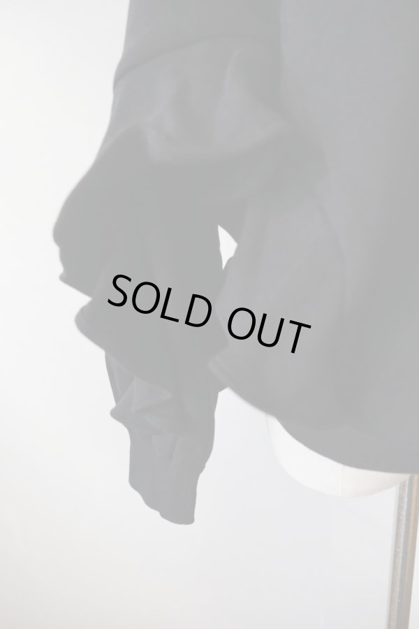 画像6: naokitomizuka (ナオキトミヅカ) WILD THINGS Half zip ruffled sweat shirt　black (6)