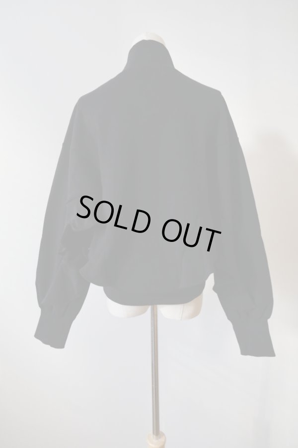 画像3: naokitomizuka (ナオキトミヅカ) WILD THINGS Half zip ruffled sweat shirt　black (3)