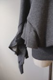 画像5: naokitomizuka (ナオキトミヅカ) WILD THINGS Half zip ruffled sweat shirt　grey (5)