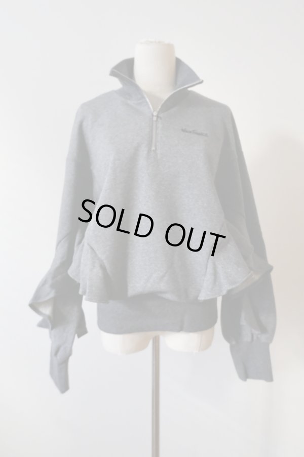 naokitomizuka (ナオキトミヅカ) WILD THINGS Half zip ruffled sweat