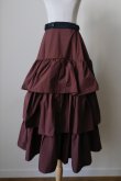画像1: NON TOKYO 3WAY TIERED SKIRT wine (1)