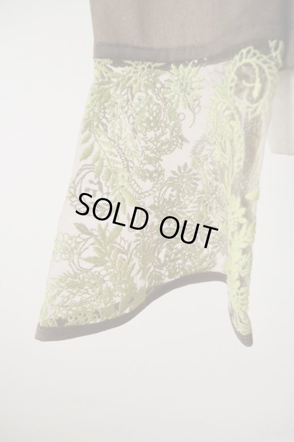 画像5: AOIWANAKA  レースカフスシアーカットソー brown (5)