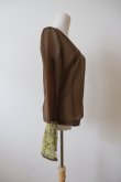 画像2: AOIWANAKA  レースカフスシアーカットソー brown (2)