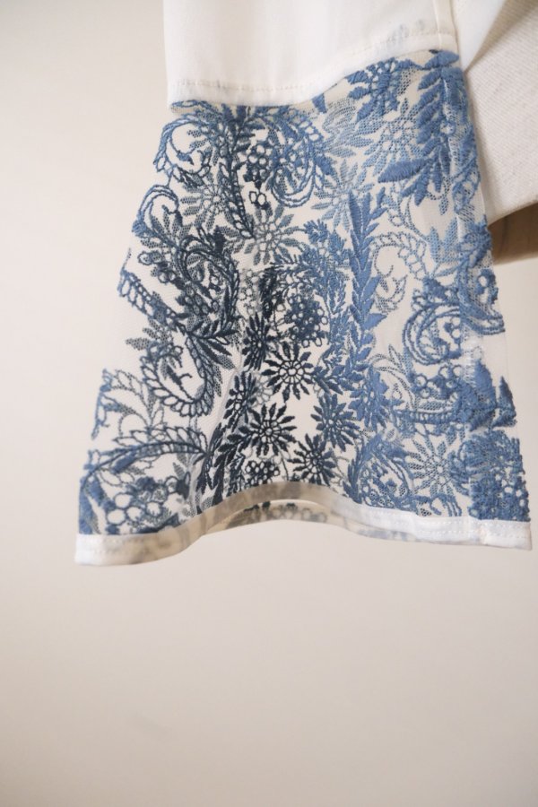 画像4: AOIWANAKA  レースカフスシアーカットソー white (4)