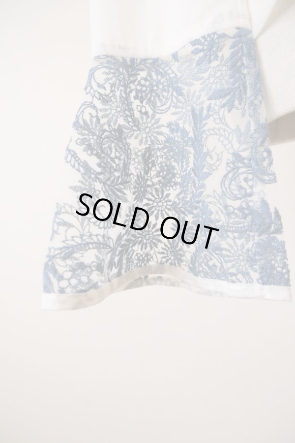 画像4: AOIWANAKA  レースカフスシアーカットソー white (4)