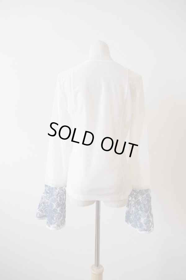 画像3: AOIWANAKA  レースカフスシアーカットソー white (3)