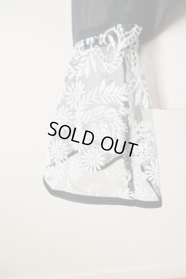 画像5: AOIWANAKA  レースカフスシアーカットソー  black (5)