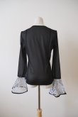 画像3: AOIWANAKA  レースカフスシアーカットソー  black (3)