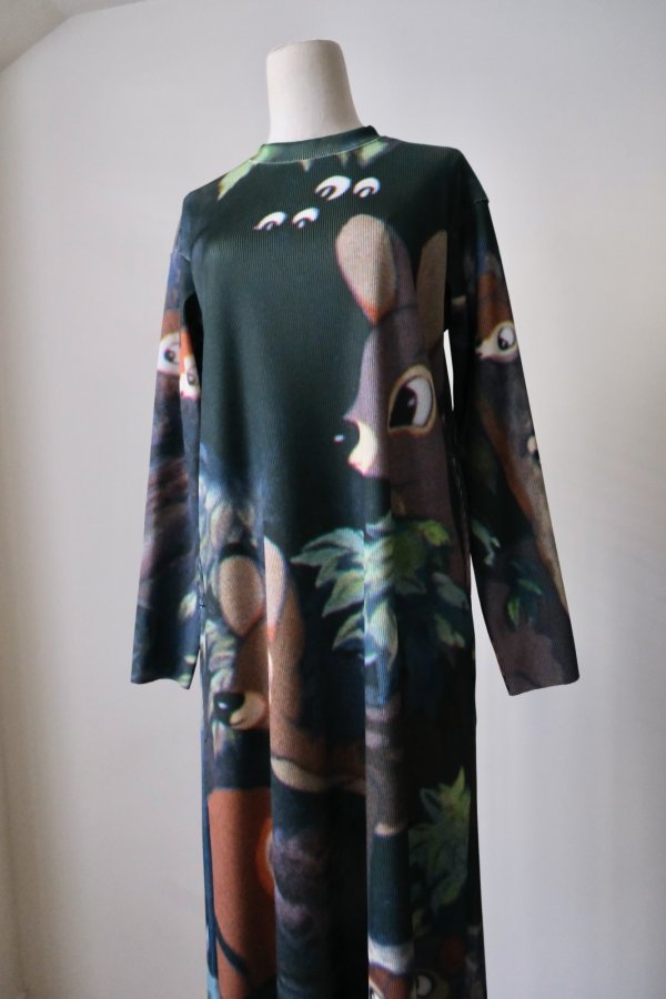 画像4: NON TOKYO 【Disney collection】PRINT RIB L/S ONE-PIECE  (4)