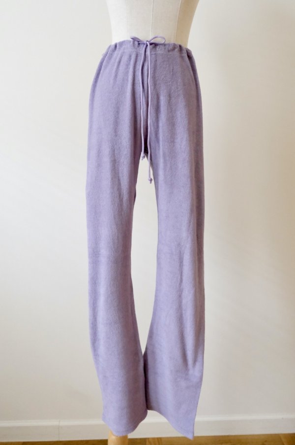 画像1: kéngo (ケンゴ )cotton linen pile leggings lavender (1)
