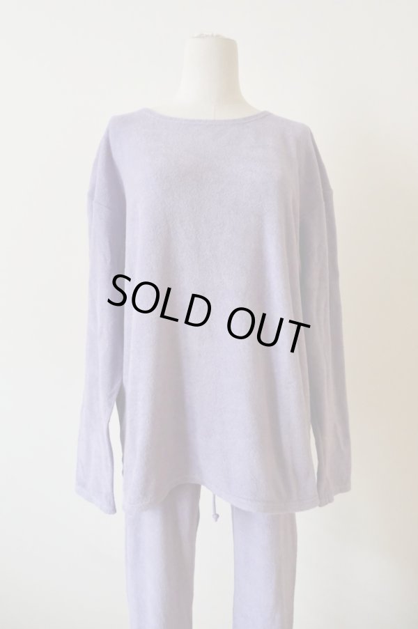 画像1: kéngo (ケンゴ )cotton linen pile long tee lavender (1)