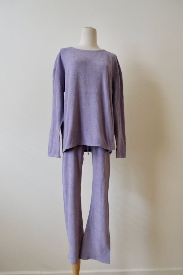 画像4: kéngo (ケンゴ )cotton linen pile leggings lavender (4)