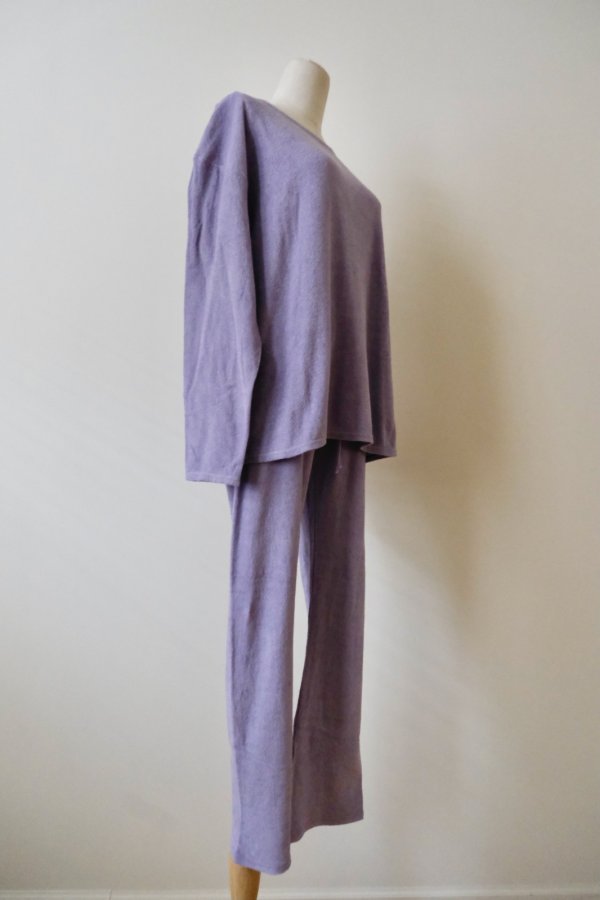 画像5: kéngo (ケンゴ )cotton linen pile long tee lavender (5)