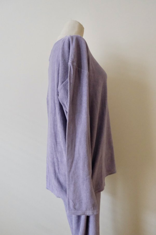 画像2: kéngo (ケンゴ )cotton linen pile long tee lavender (2)
