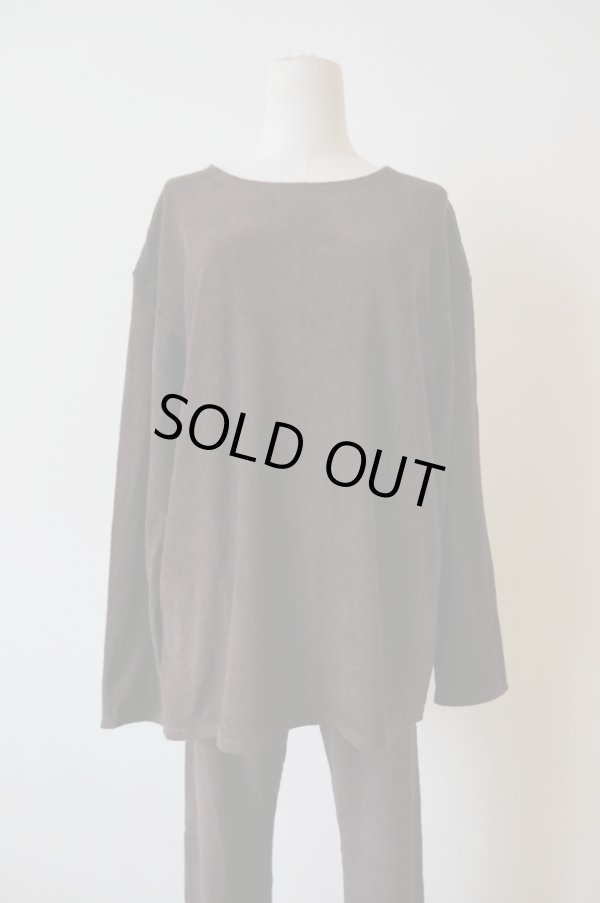画像1: kéngo (ケンゴ )cotton linen pile long tee coffee (1)