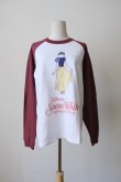 画像1: NON TOKYO 【Disney collection】PRINT RAGLAN T-SHIRT  WHITE x WINE / WHITE x BLACK (1)