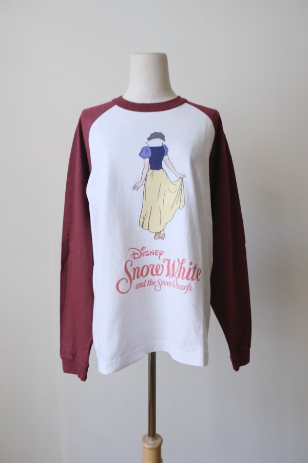 画像1: NON TOKYO 【Disney collection】PRINT RAGLAN T-SHIRT  WHITE x WINE / WHITE x BLACK (1)