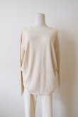 画像1: kéngo (ケンゴ )cotton linen pile long tee kinari (1)