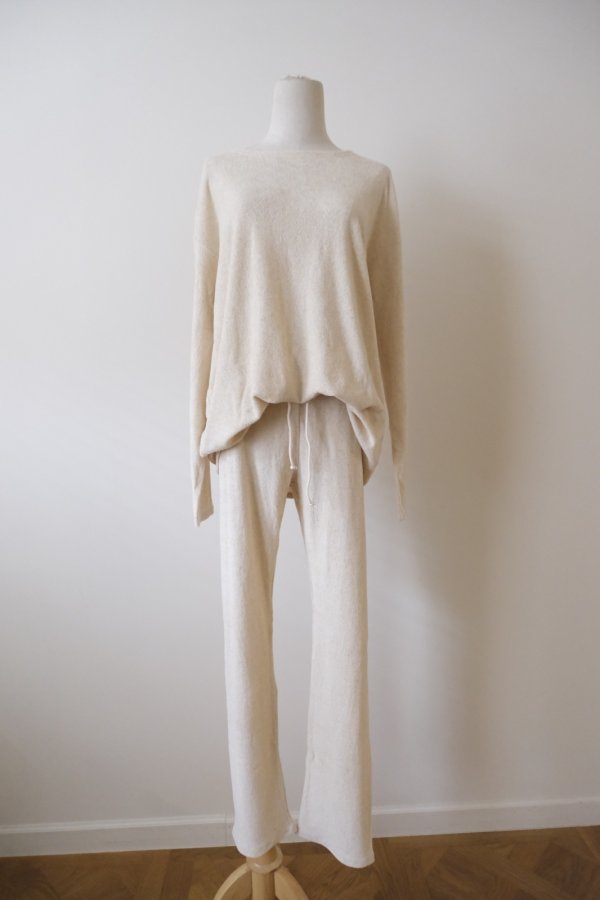 画像6: kéngo (ケンゴ )cotton linen pile leggings kinari (6)