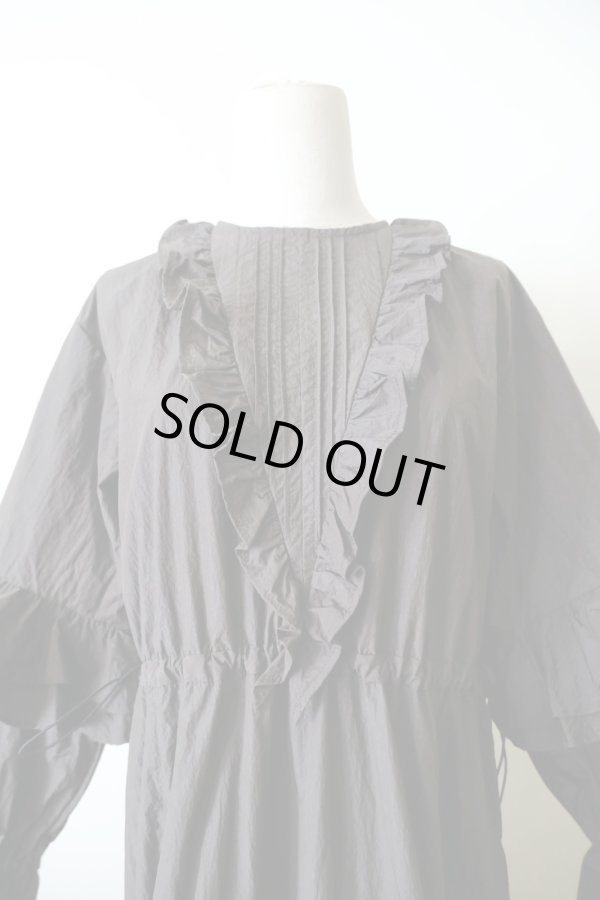 画像6: naokitomizuka (ナオキトミヅカ) Nylon ruffled dress brown (6)