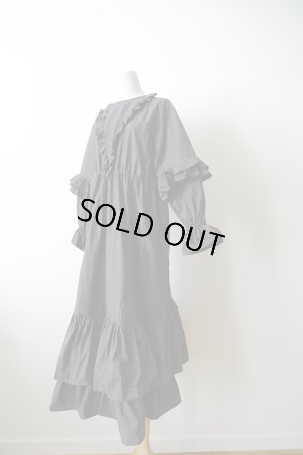 画像2: naokitomizuka (ナオキトミヅカ) Nylon ruffled dress brown (2)