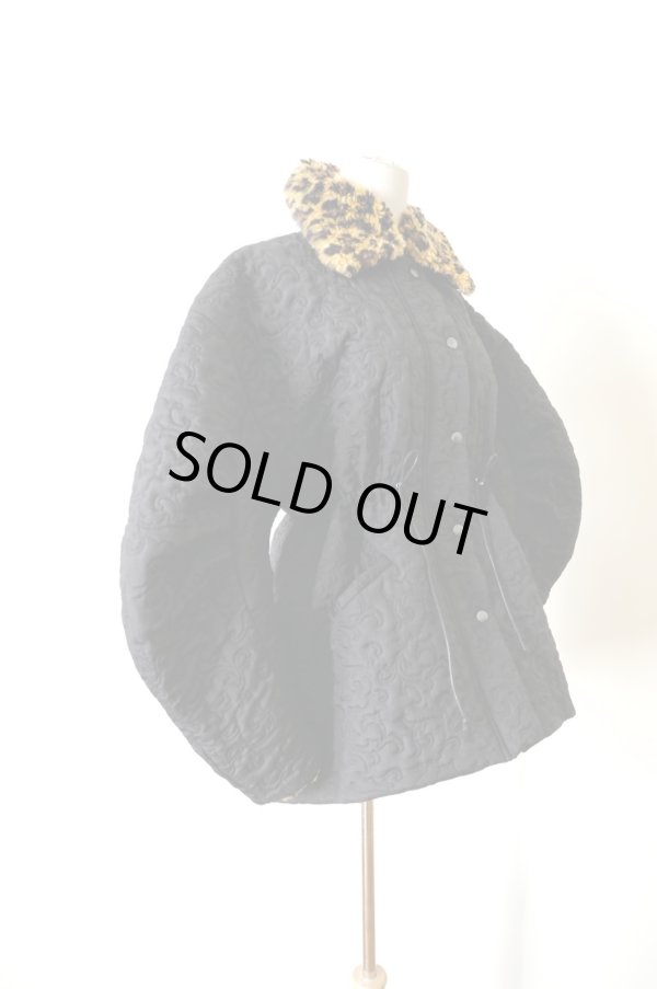 画像2: DECO depuis 1985  BOTANICAL QUILT JACKET　black (2)