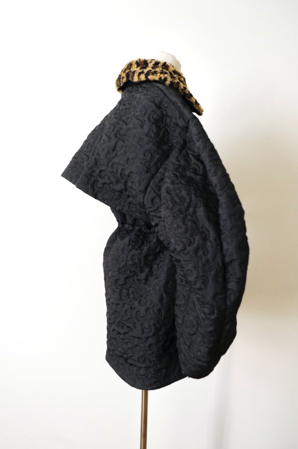 画像4: DECO depuis 1985  BOTANICAL QUILT JACKET　black (4)