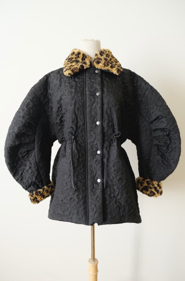 画像6: DECO depuis 1985  BOTANICAL QUILT JACKET　black (6)