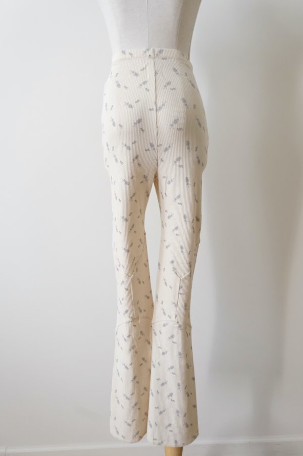 画像3: DECO depuis 1985 RIB PRINT PANTS PURPLE FLOWER (3)