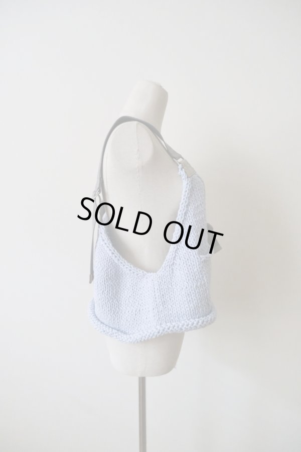 画像2: uca hand-knit hunting vest sax blue (2)