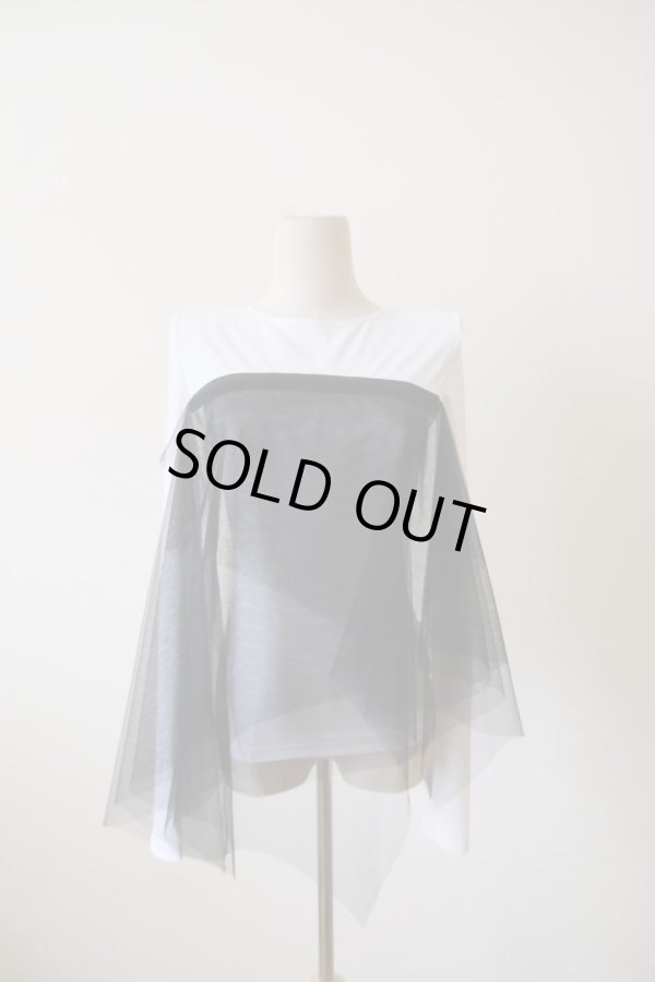 画像1: YUUNA ICHIKAWA  Drape Scarf Shoulder Pad Tops (1)