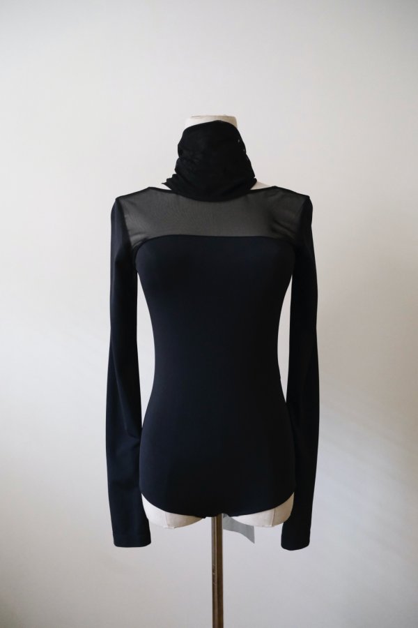 画像1: YUUNA ICHIKAWA  Drape Scarf Shoulder Pad Tops (1)