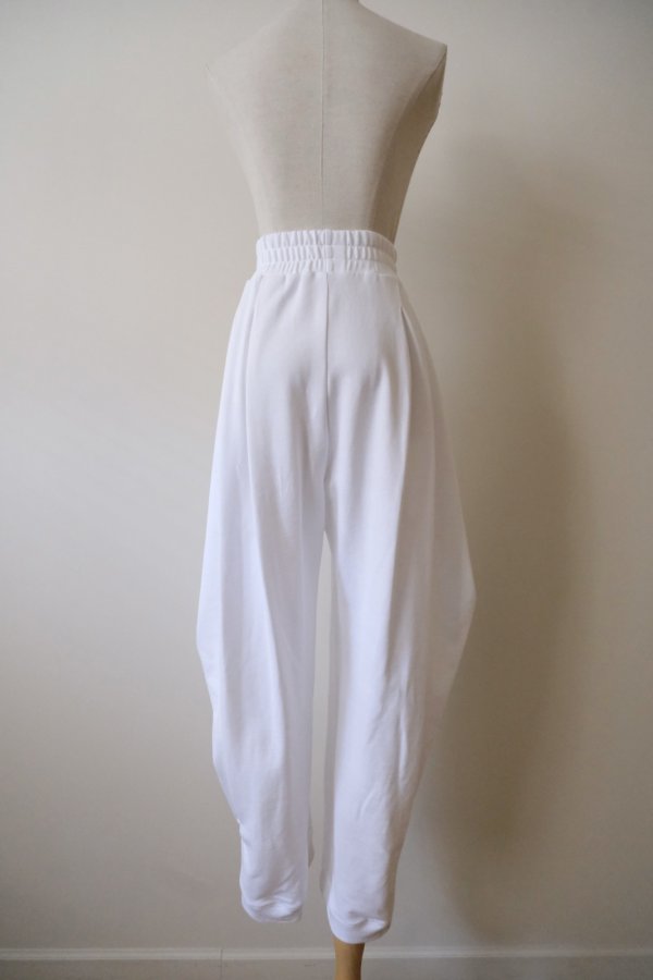 画像3: YUUNA ICHIKAWA  Sweat knees tuck pants  white (3)