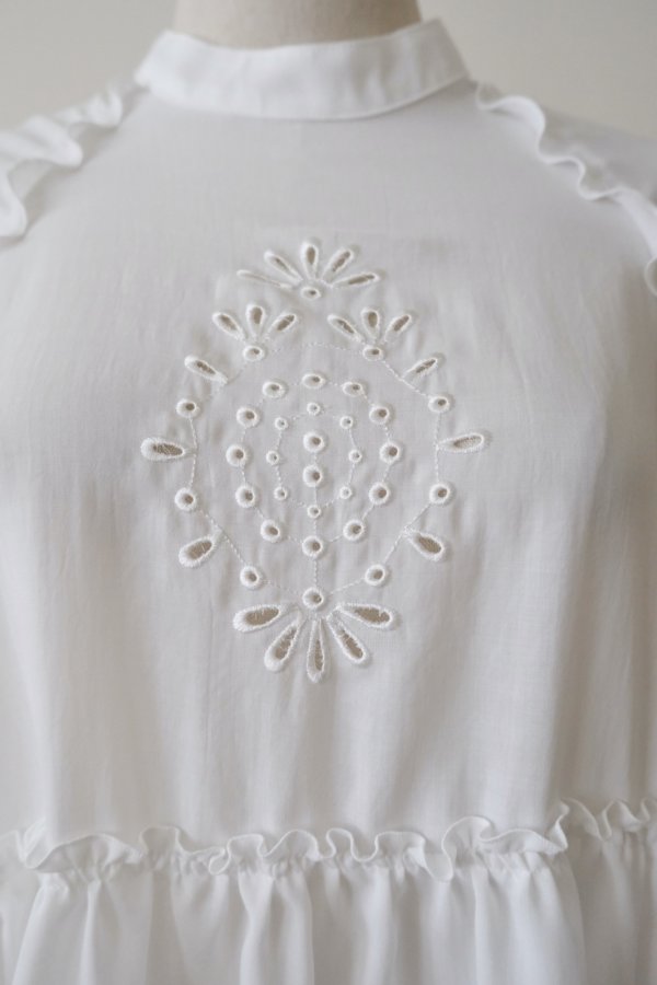 画像7: YuumiAria(ユウミアリア)EMBROIDARY SHIRT white (7)