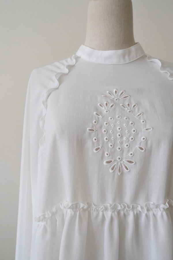 画像6: YuumiAria(ユウミアリア)EMBROIDARY SHIRT white (6)
