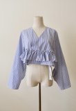 画像1: YuumiAria（ユウミアリア）stripe shirts cardigan (1)