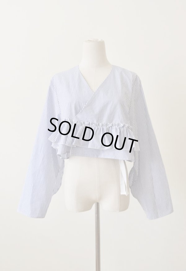 画像1: YuumiAria（ユウミアリア）stripe shirts cardigan (1)
