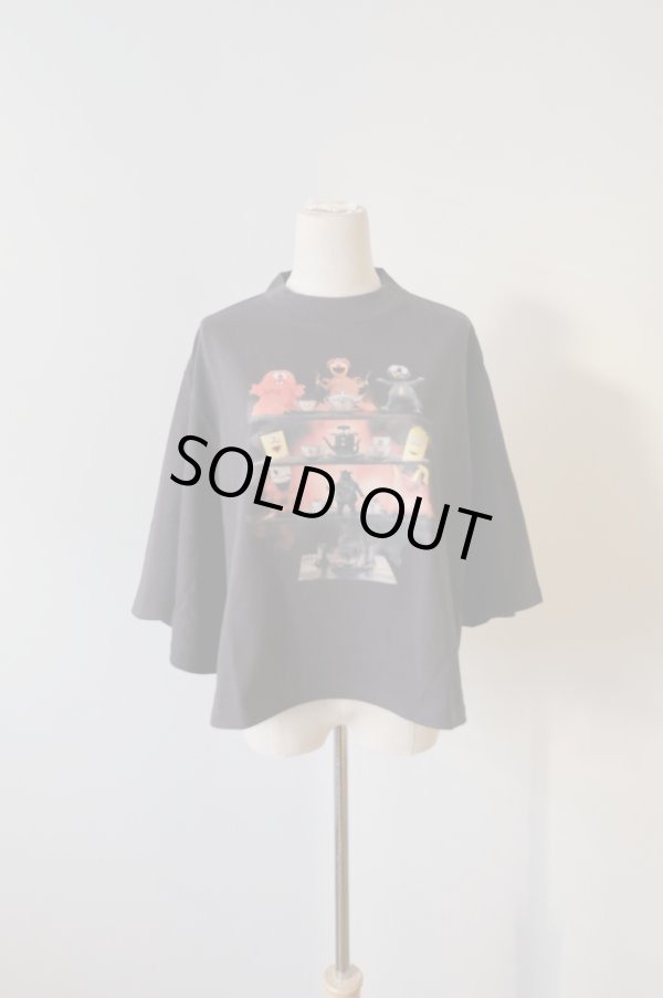 画像1: bedsidedrama Strange Altar Flare Tee used black (1)