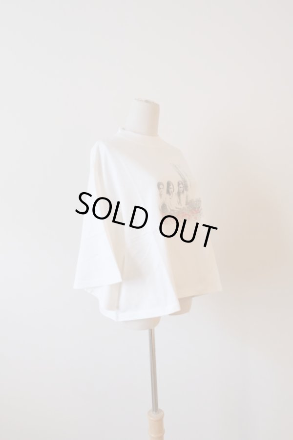 画像2: bedsidedrama Sisters Flare Tee WHITE (2)