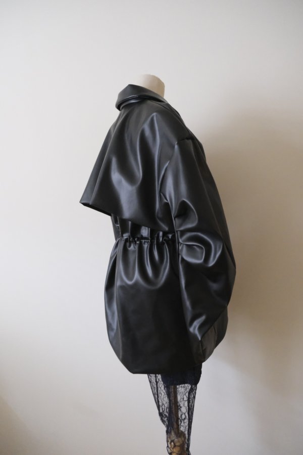 画像3: DECO depuis 1985  FAKE LEATHER OPEN JACKET (3)