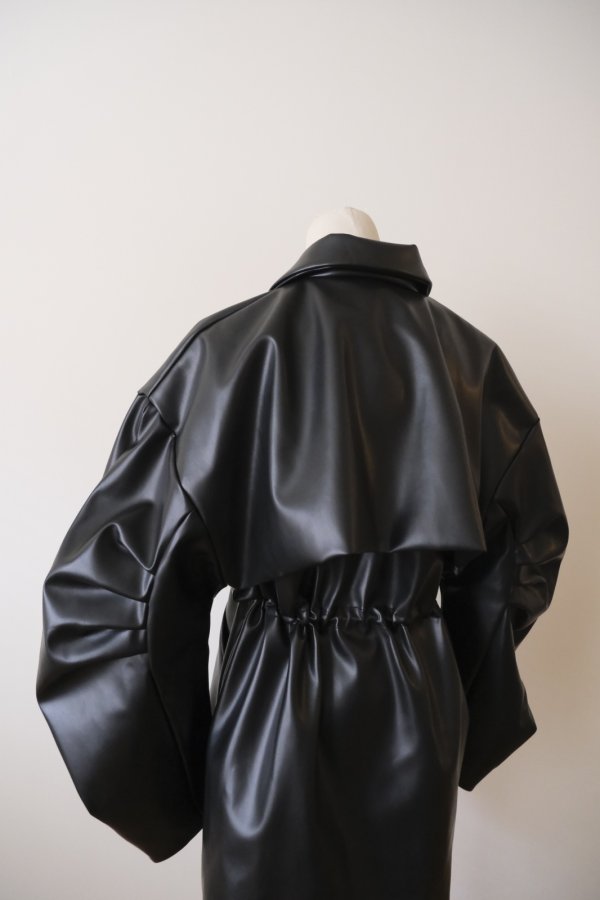 画像4: DECO depuis 1985  FAKE LEATHER OPEN JACKET (4)