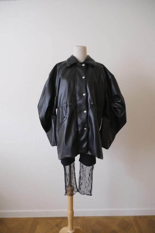 画像5: DECO depuis 1985  FAKE LEATHER OPEN JACKET (5)