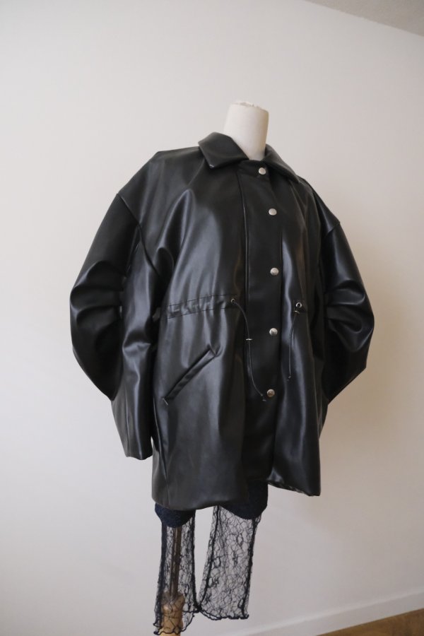 画像6: DECO depuis 1985  FAKE LEATHER OPEN JACKET (6)