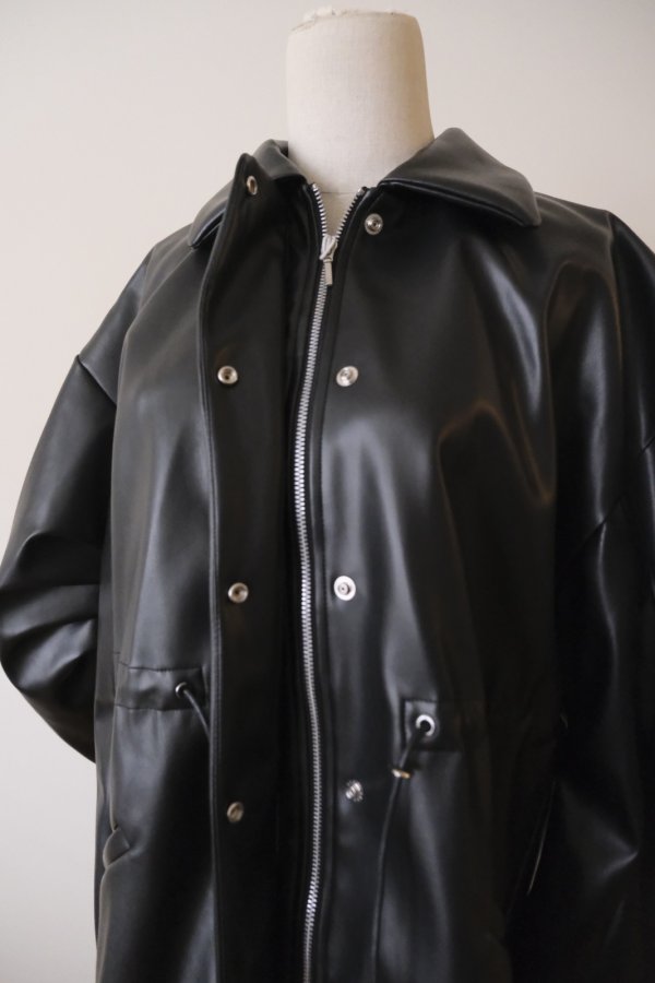 画像9: DECO depuis 1985  FAKE LEATHER OPEN JACKET (9)