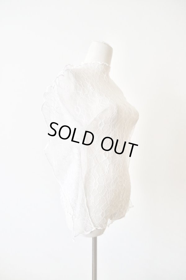 画像2: DECO depuis 1985  LINE CODE LACE UNE TOPS white (2)