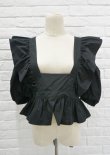 画像1: SIIILON pure apron dress black (1)