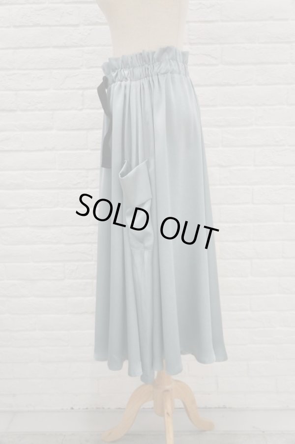 画像3: youmolaugh ユーモラフ　サテンガチャベルトスカート　sax (3)