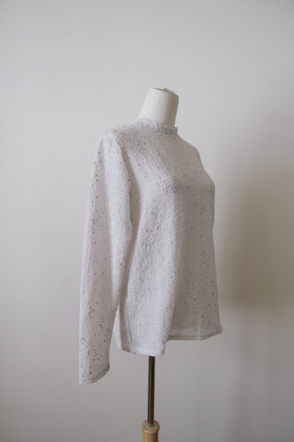 画像2: JUN OKAMOTO 星屑を集めて出来たブラウス ivory (2)