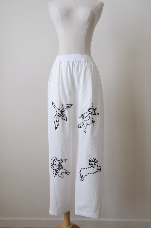 画像1: JUN OKAMOTO 星になりたい人のためのパンツ　white M (1)