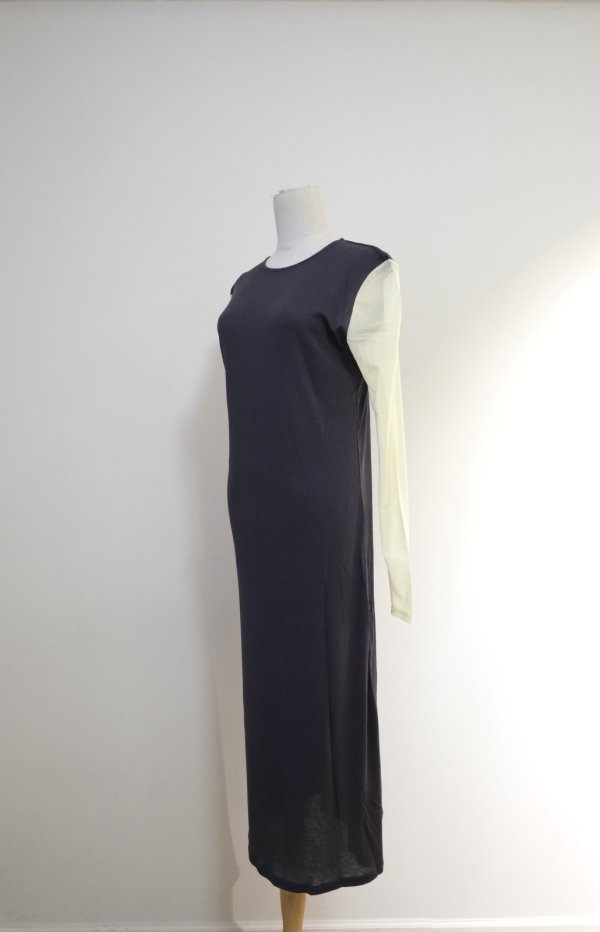 画像4: NON TOKYO BI COLOR SHEER ONE-PIECE GRAY x YELLOW (4)